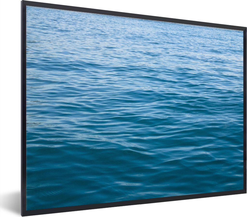 MuchoWow Gerahmtes Poster Meer - Blau - Ozean 40x30 cm - Poster mit Schwarzem Bilderrahmen Wandposter Rahmen Foto Bilder - Kunstposter - Wanddeko...