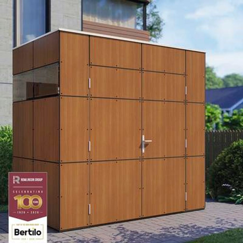 Gartenhaus Bertilo Trespa HPL Design Mini 231 x 165 cm Walnuss