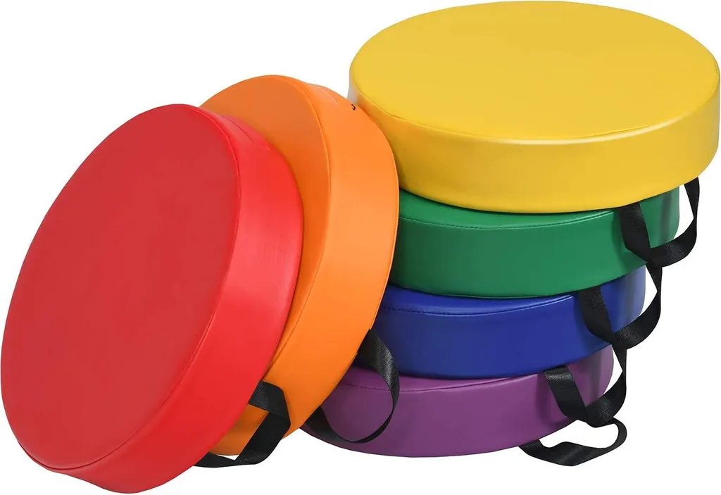 Assise de Siège Enfant Déhoussable et Colorée avec Poignée de Transport
