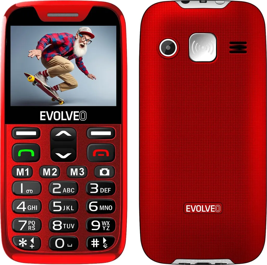 Regala Sicurezza: Telefono EVOLVEO EasyPhone XR Rosso per i Nonni