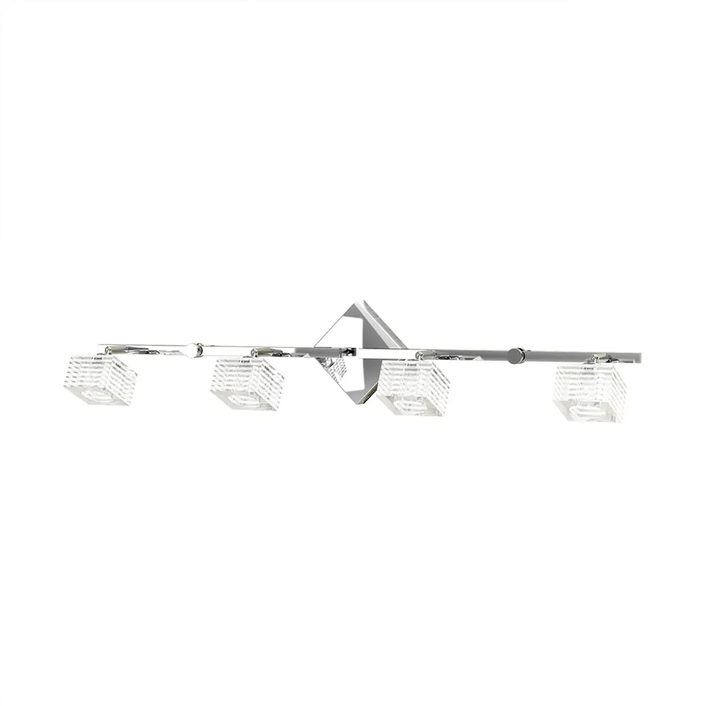 Éclairage Miroir Salle de Bain Metropolitan 80cm Chrome 4 Lampes G9