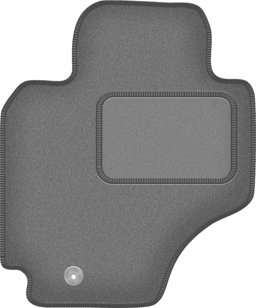 Fahrerfußmatte Velours graphit passend für Toyota RAV4 II (2000-2003, 3-Türer vor Facelift) – mit Befestigungen – passgenau