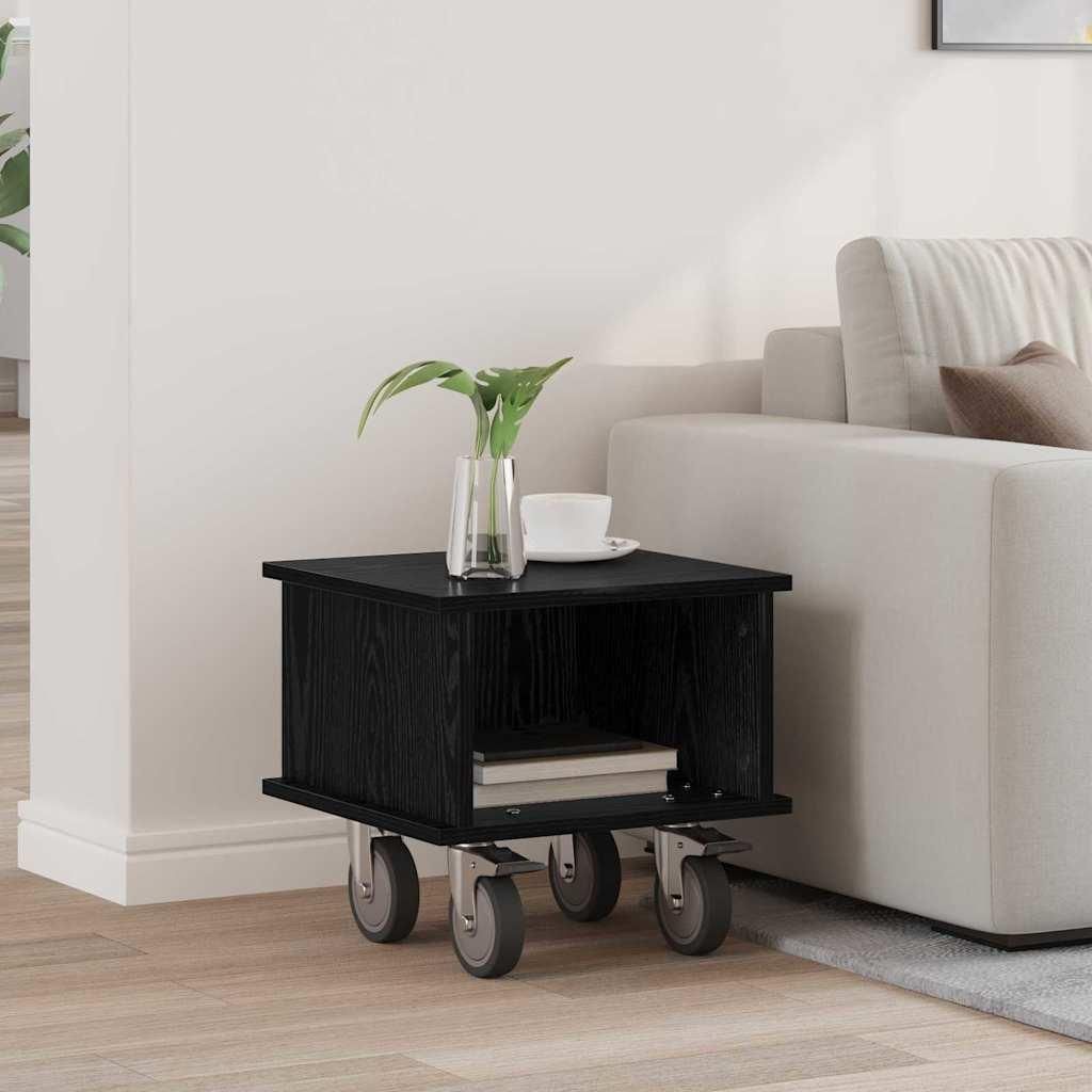 "Schlussverkauf" TV-Ständer moderne - Wohnzimmer Fernsehschrank - Schwarz Eichen-Optik 37x35x35 cm Holzwerkstoff C14738