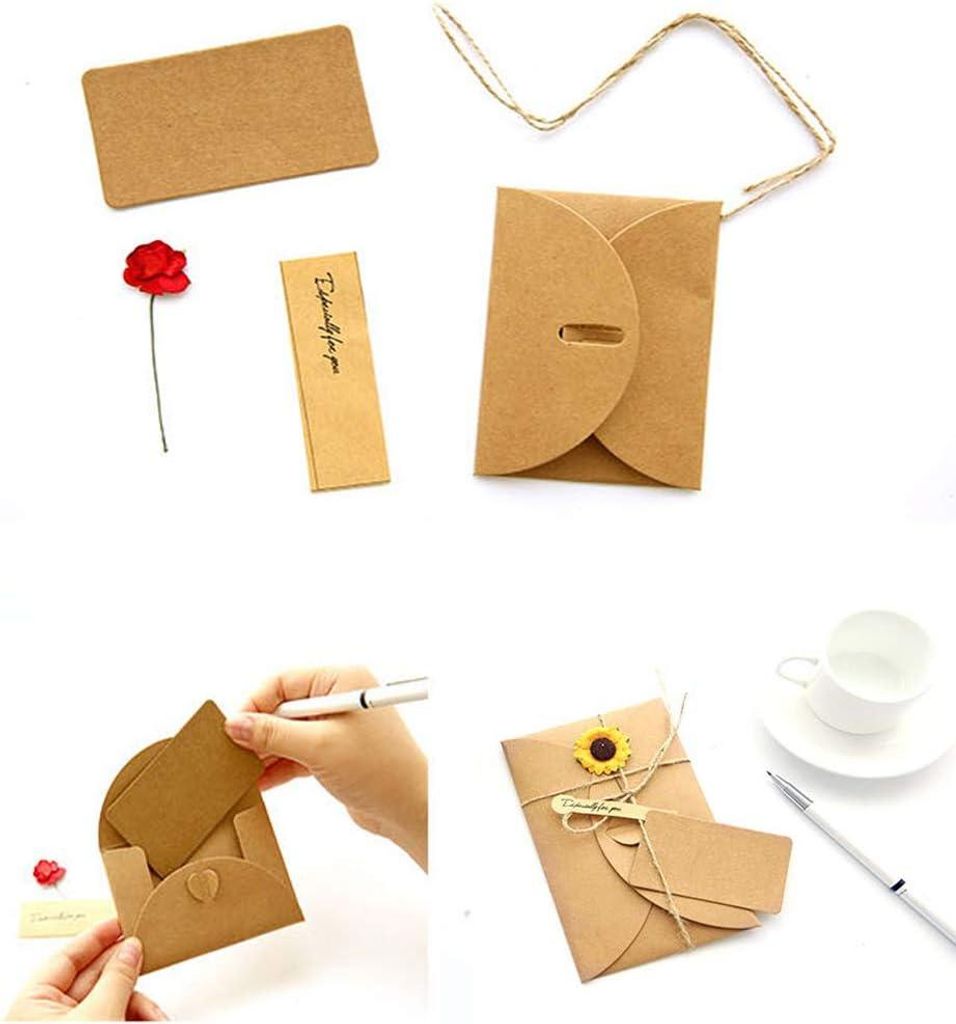 Blumen-Dankeskarte, 6er-Pack, Grußkarten für alle Anlässe, handgefertigte Einladungskarten mit Umschlägen