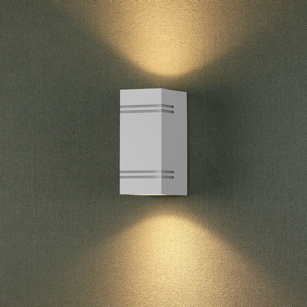 V-TAC Lampe Murale Extérieure UP & DOWN Blanche avec Support GU10 IP44