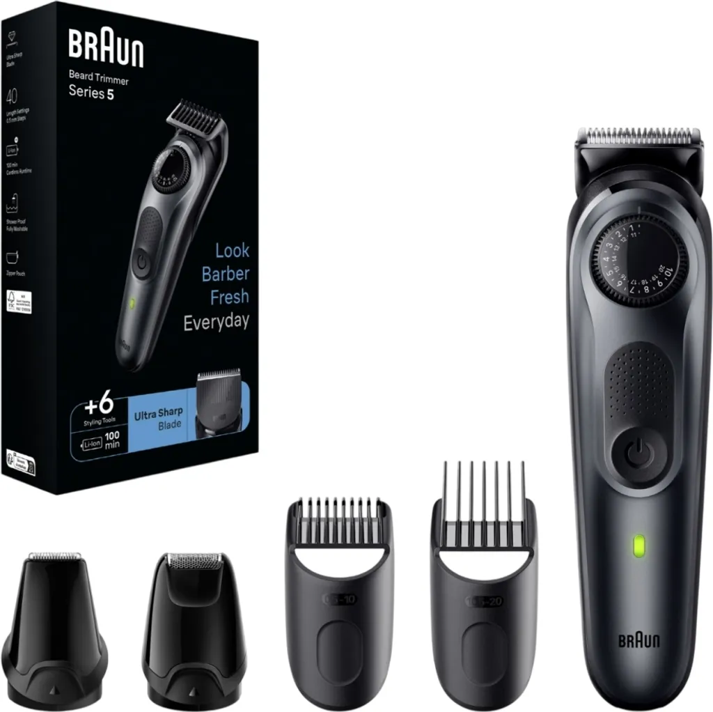 Braun Tondeuse à Barbe BT5441 avec Sabots de Précision et Outils Style