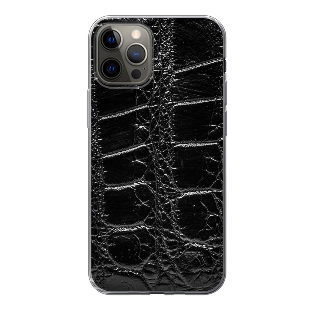 MuchoWow Handyhülle Schutzhülle Hülle für iPhone 13 Pro Tiermuster - Krokodile - Leder Silikon Softcase Handy Hülle - Handy-Tasche