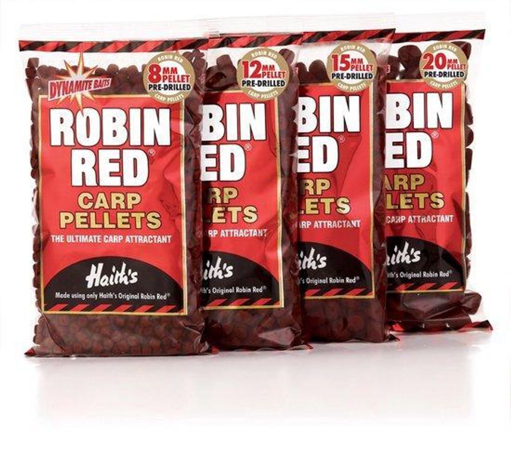 Dynamite Baits Robin Red Carp Pellets Pre Drilled 900 Gr  8 mm