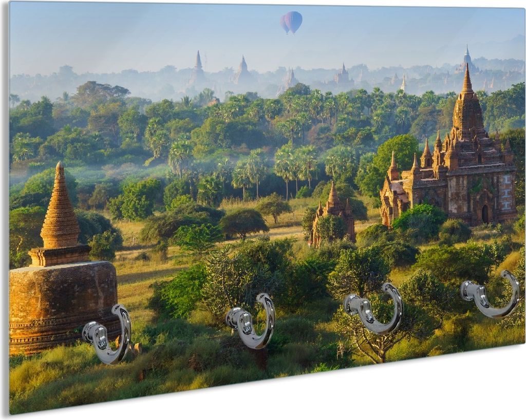 Wallario Schlüsselbrett aus Glas, Motiv: Tempel in der Produktbild 