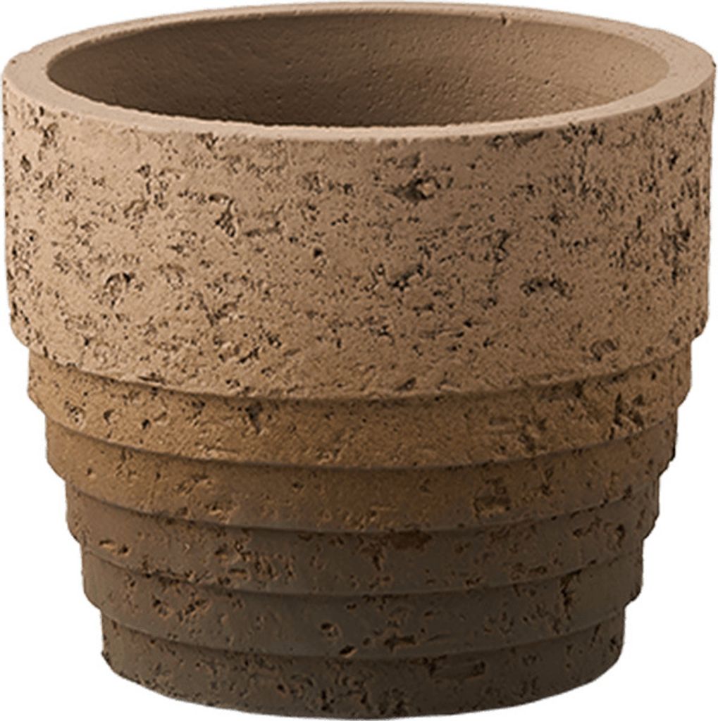 D&M Deco Blumentopf Schwarz-Braun D 19,5 cm H 17 cm