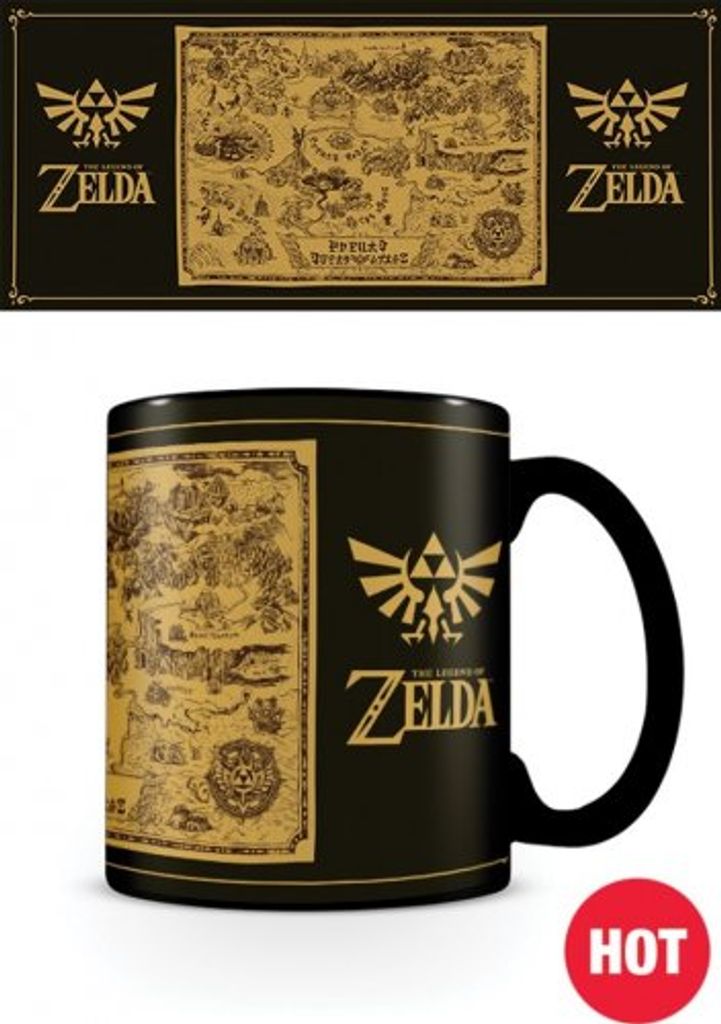 Kubek Legend of Zelda z mapą z efektem termicznym Zdjęcie produktu 