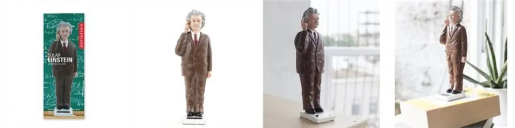 Figurine Solaire Albert Einstein Kikkerland - Objet Déco Scientifique - 15
