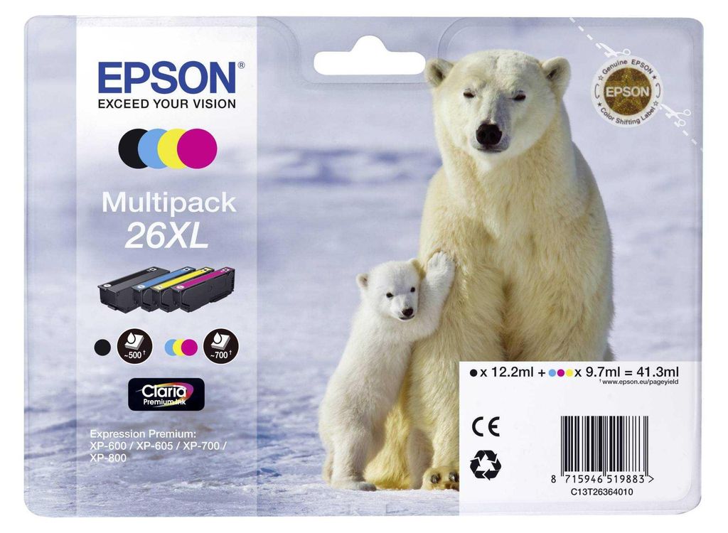 Epson 26XL Druckerpatrone Multipack Produktbild 