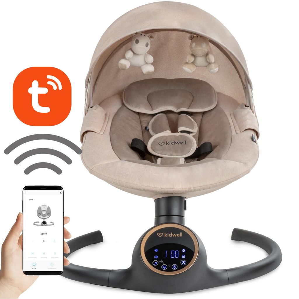 Kidwell REVE 2v1 elektrické hojdacie kreslo pre bábätká – Obrázok produktu 