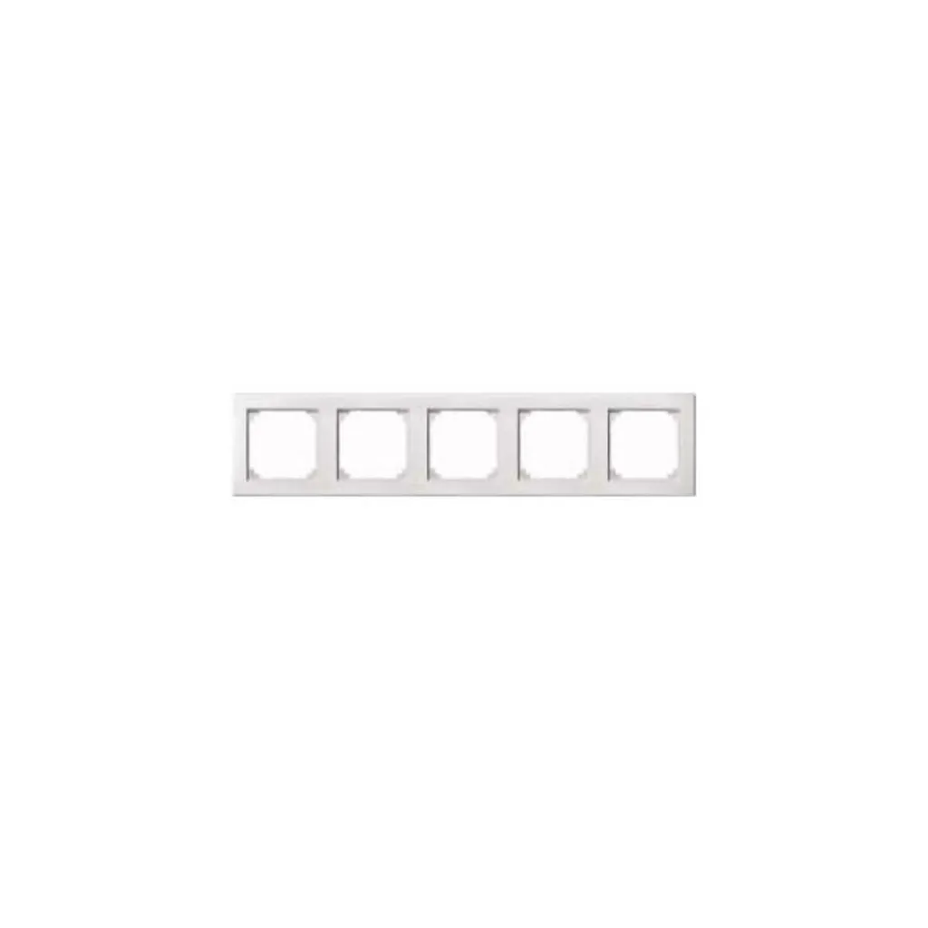 Cadre Merten 484519 M-SMART : harmonisez 5 prises en blanc polaire