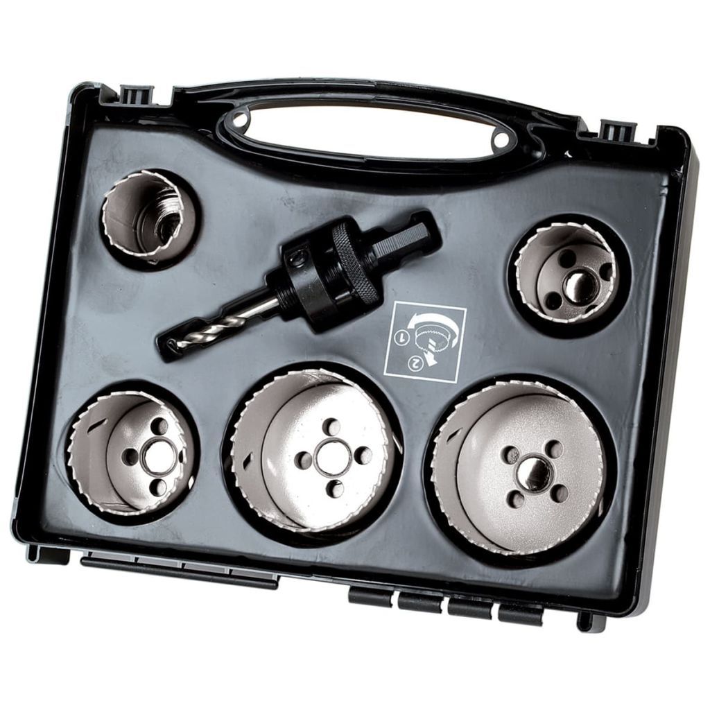 wolfcraft 6-tlg. Lochsägen-Set Electricity and Sanitary 3764000