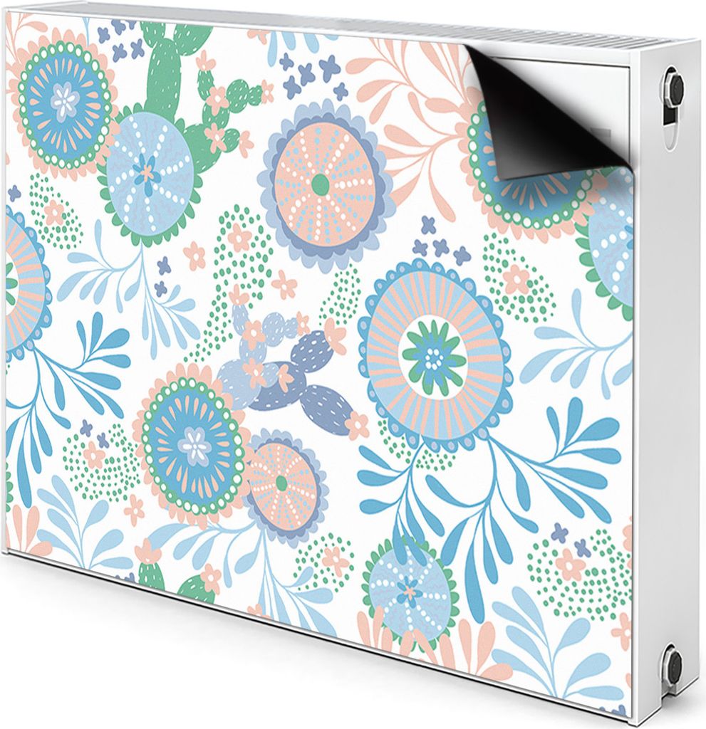 Magnet Heizkörper-Abdeckung Verkleidung Abdeckung Heizkörperabdeckung 90x60 cm - Blumen, Vintage