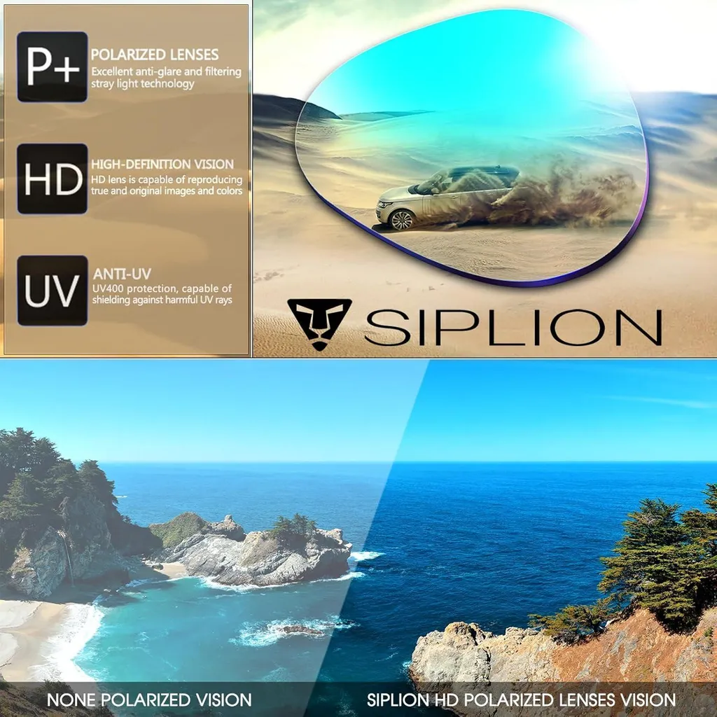 SIPLION Occhiali Uomo Occhiali Da Sole Uomo Polarizzati SIPLION Leggeri In Lega Al Mg Uv400 1083721