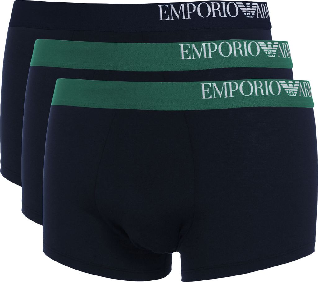 3er Pack EMPORIO ARMANI Herren Trunks Soft Touch Eco Fiber