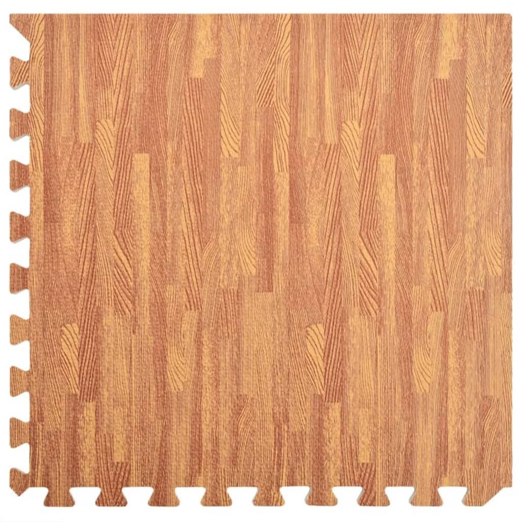 vidaXL Tappetini per pavimenti 24 pz. Venatura del legno Immagine del prodotto 