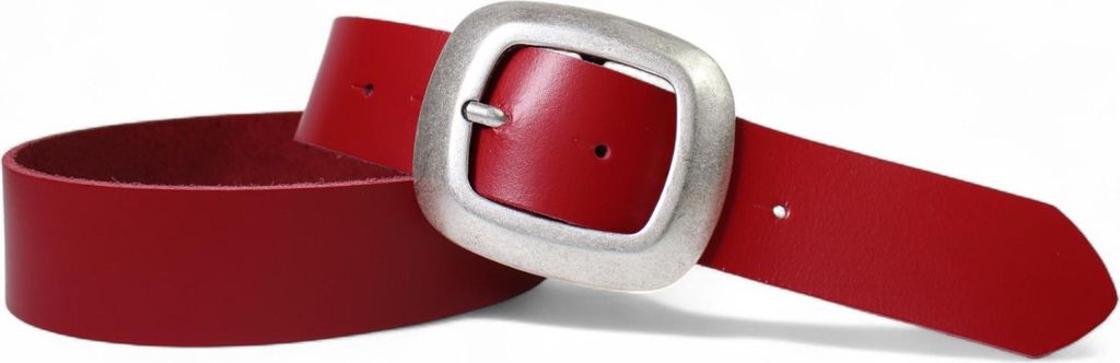 FRONHOFER Damengürtel 4 cm, große Schnalle in altsilbern, echt Leder Gürtel