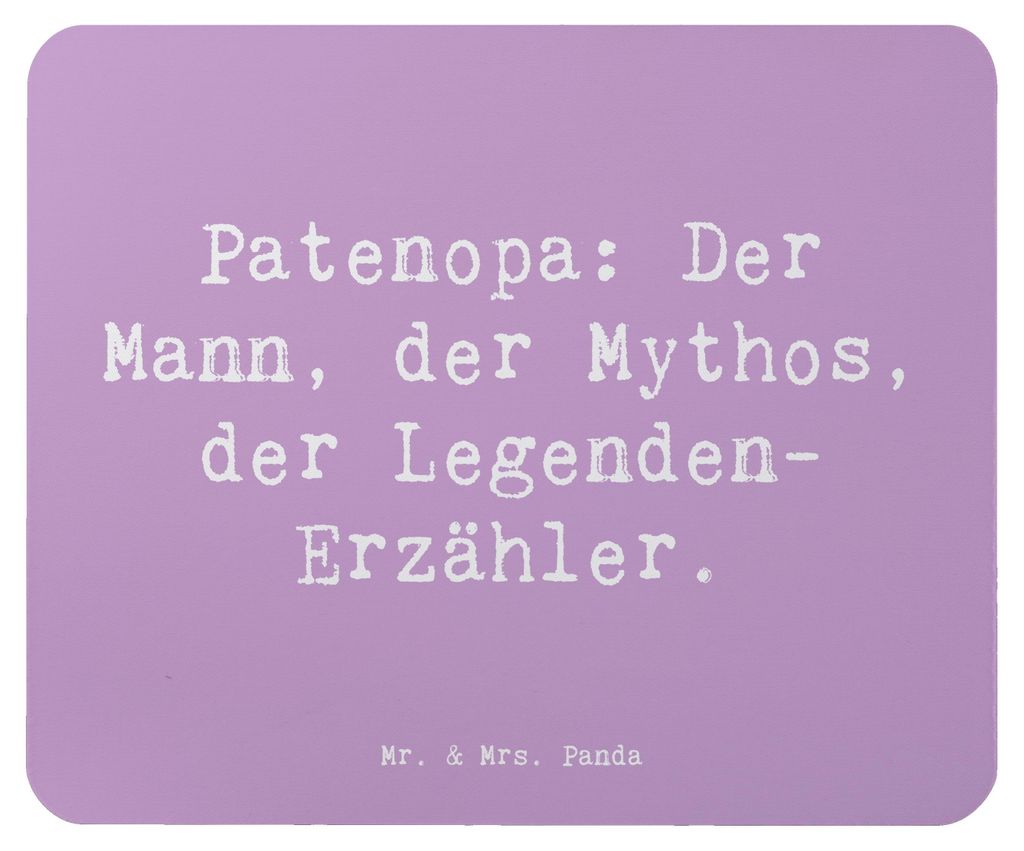 Mr. & Mrs. Panda Mouse Pad Spruch Patenopa Legende - Lavendeltraum - Geschenk, persönliche Erinnerungen, Legenden-Erzähler, Geschichten, Mann, gu...