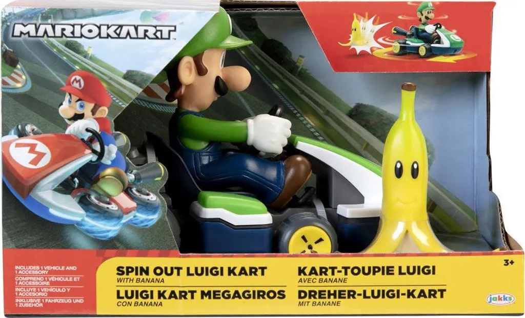 Jouet Figurine Luigi de 6cm pour Circuit de Course Mario Karting