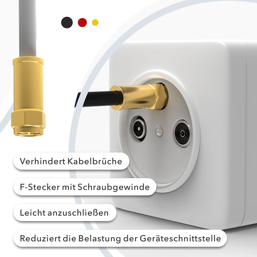 B.e.s.t Koaxialkabel 50m SAT-Kabel - 5-fach Geschirmt Für 4K TV