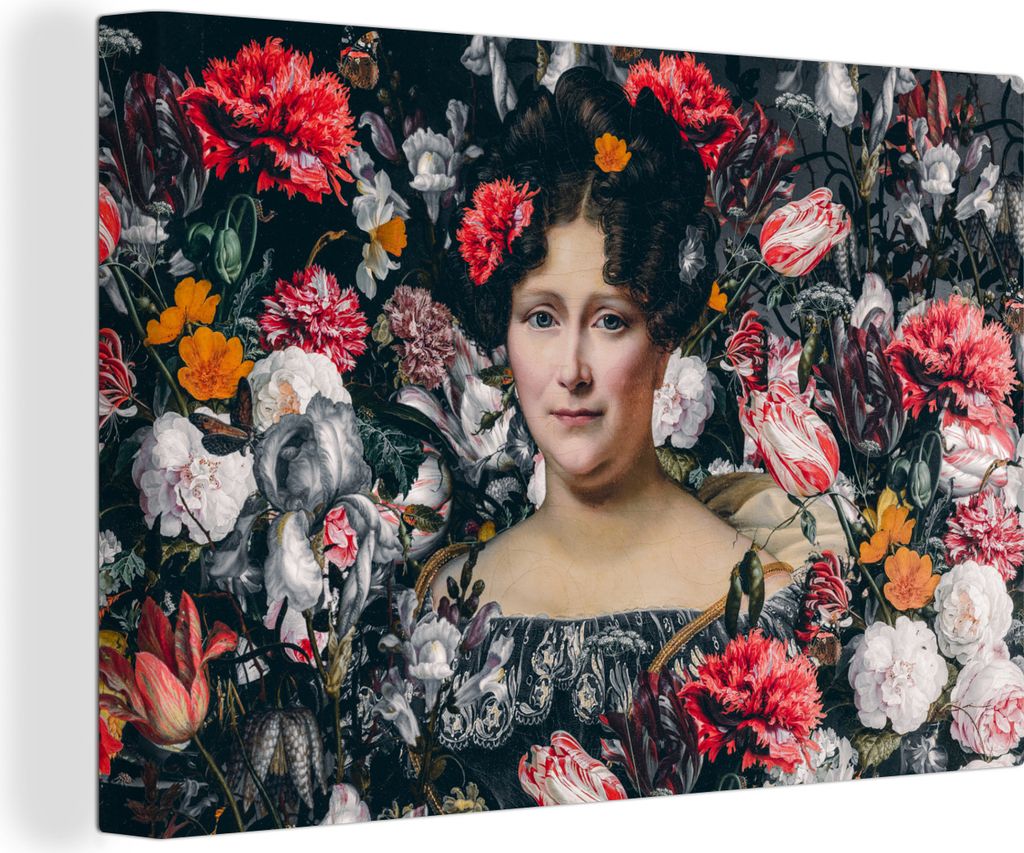 OneMillionCanvasses - Leinwandbilder - 150x100 cm, Johanna Henriette Engelen - Dubois Drahonet - Blumen, Wandbilder Kunstdruck Wanddekoration - F...