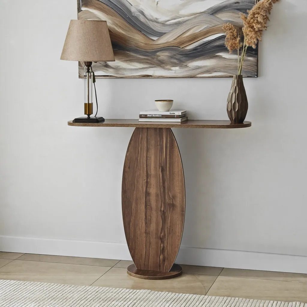 Commode Ellittica Noyer : Solution de Rangement pour Espaces Étroits