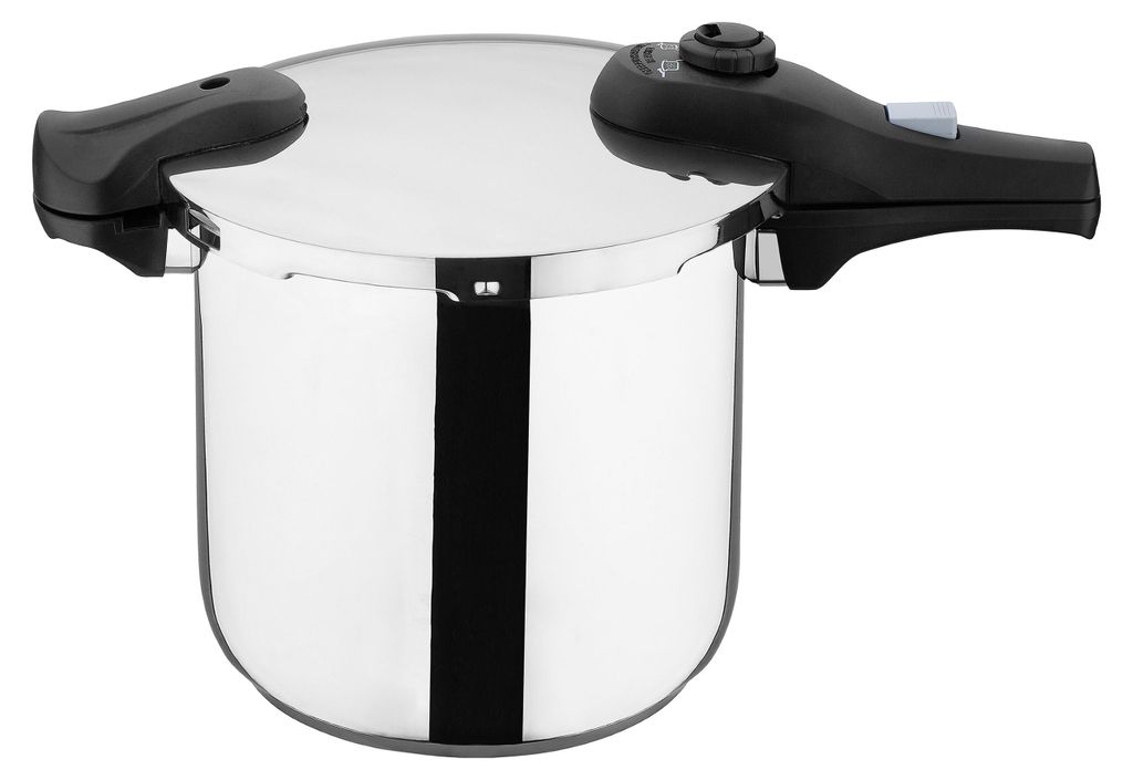 Edelstahl Schnellkochtopf 10l Ø 24 cm silber für Induktion Produktbild 