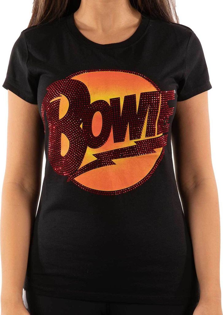 David Bowie - "Diamond Dogs" T-Shirt Logo für Damen RO3263 (XL) (Schwarz)