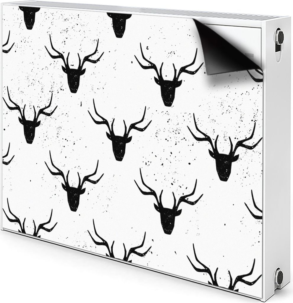 Magnet Radiator Magnet Mat Heizkörperverkleidung Heizkörper-Abdeckung Heizung 80x60 cm - Kopf, Hirsch
