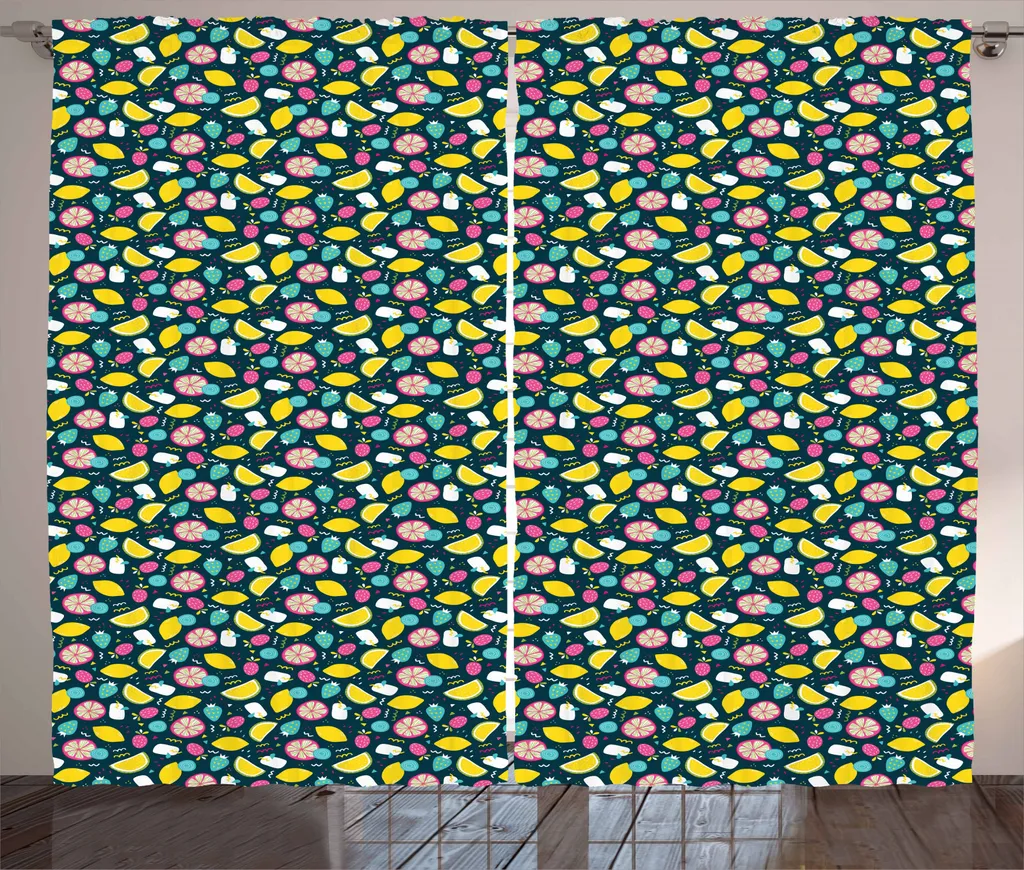Tenda Sostenibile ABAKUHAUS Frutta Doodle 280x245 cm Multicolore