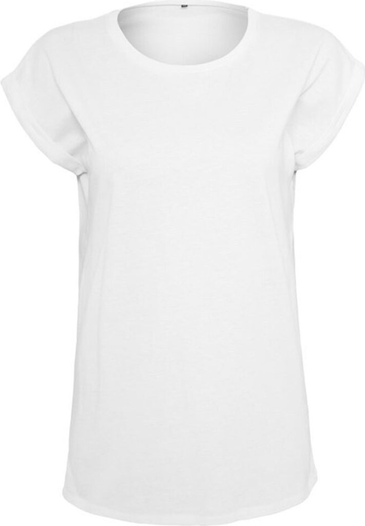 Build Your Brand - T-Shirt Überschnittene Schulter für Damen RW8374 (3XL) (Weiß)