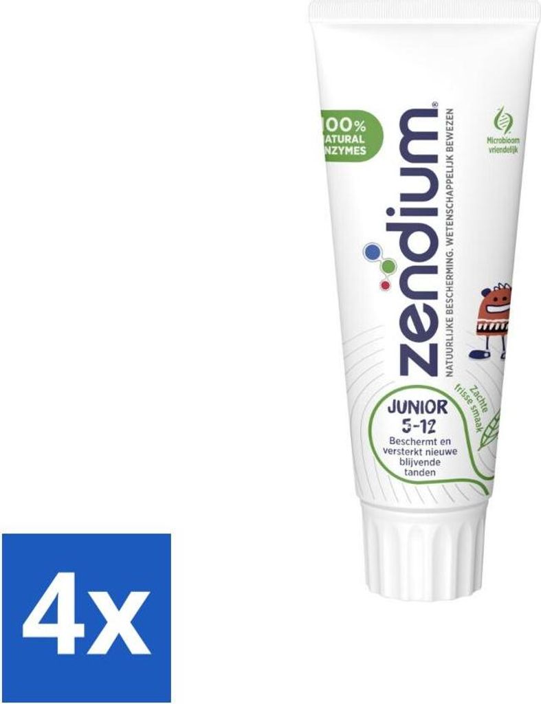 Zendium Zahnpasta Junior 75 ml - Vorteilspack - 4 Stücke Produktbild 