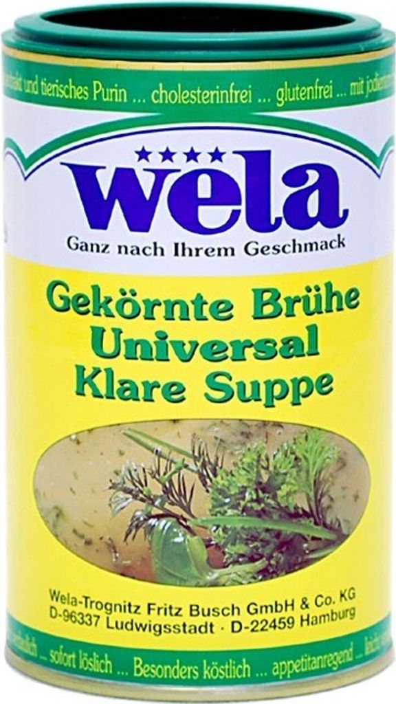 WELA - Gekörnte Brühe 1/2 Universal Klare Suppe Produktbild 