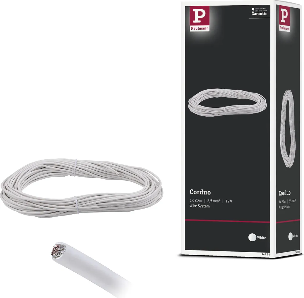 Cavo Paulmann CorDuo 20m per Sistemi a Fune - Illuminazione Design