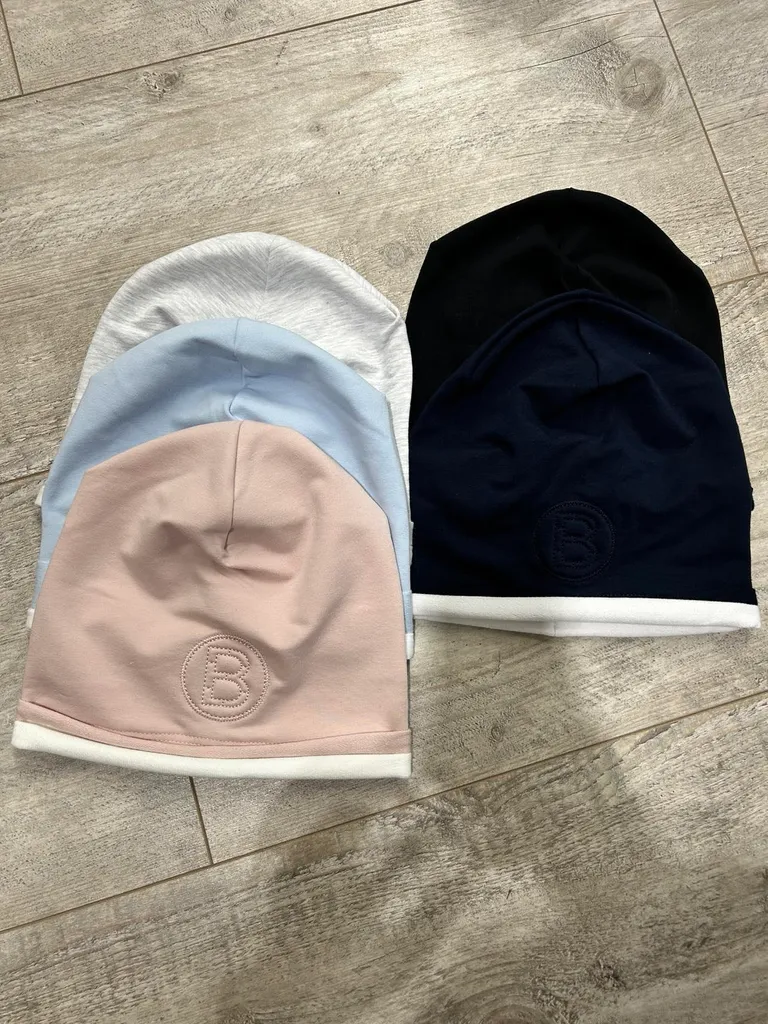 Berretto Cotone 100% Blu Neonato con Lettera B | Da O La La...! Shop