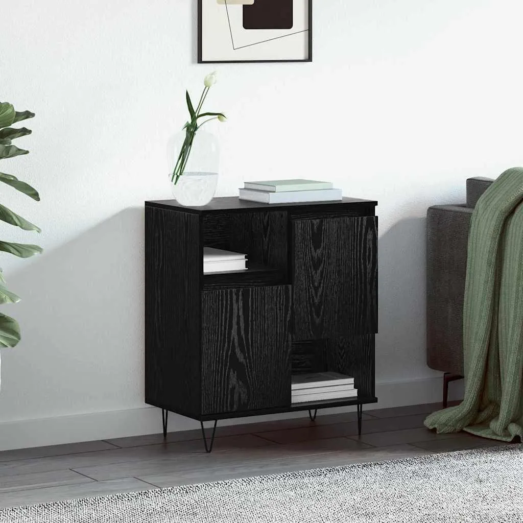 vidaXL Credenza Rovere Nero 60cm | Ottimizzazione Spazi e Stile Dark