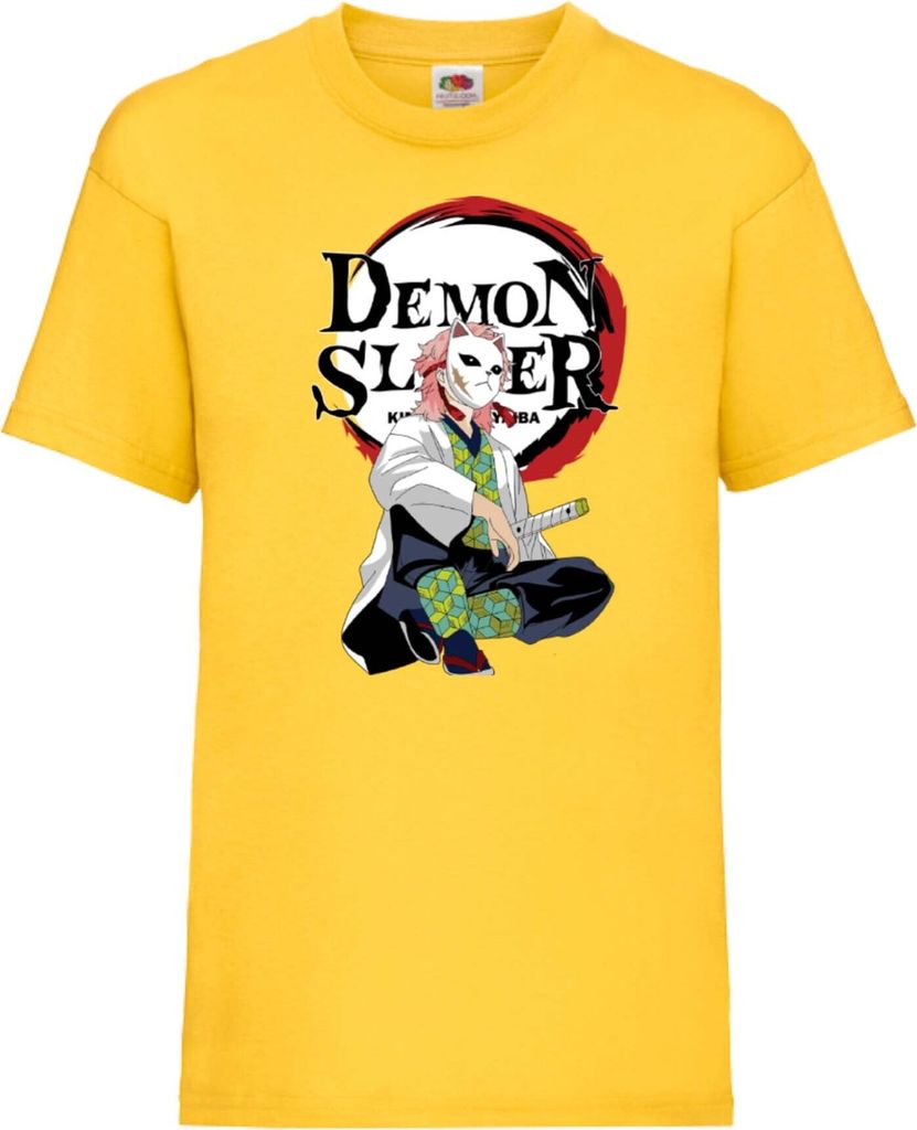Kinder T-Shirt Japan Animation Manga Anime Comics Demon Anime Slayer Sabito Var-022 Sabito, 5-6 Jahr - 116 / Gelb