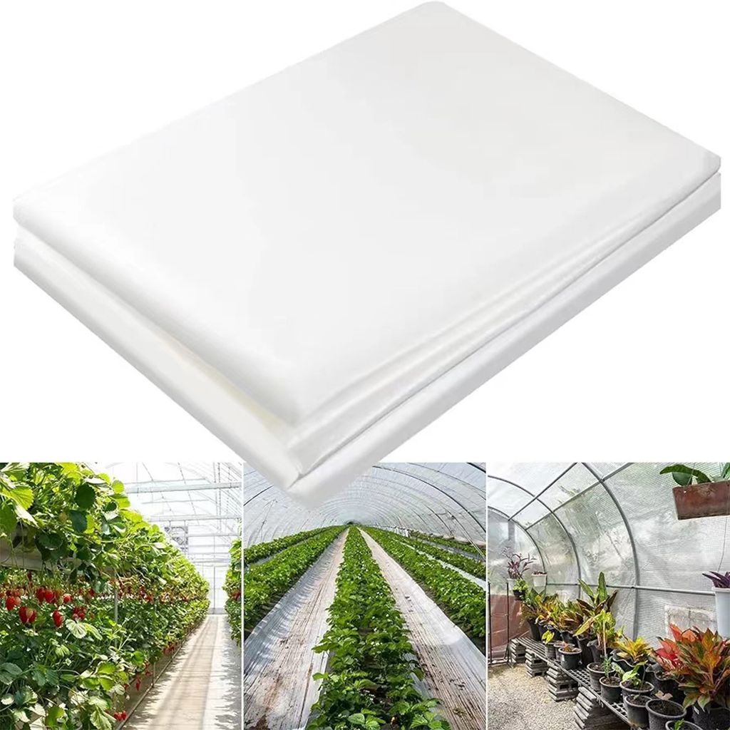 2m x 6m Gewächshausplane, hochwertige Polyethylenfolie, Tunnelgewächshausfolie zum Abdecken von Garten, Gemüse und Tomaten