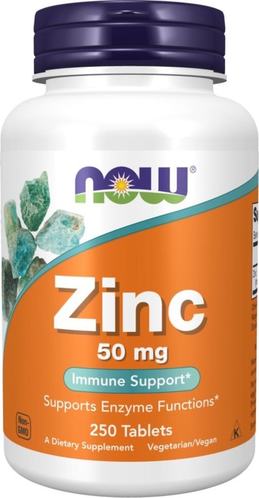 VoedingssupplementenNOW Foods Cynk 50 Mg Glukonian Cynku Productafbeelding 