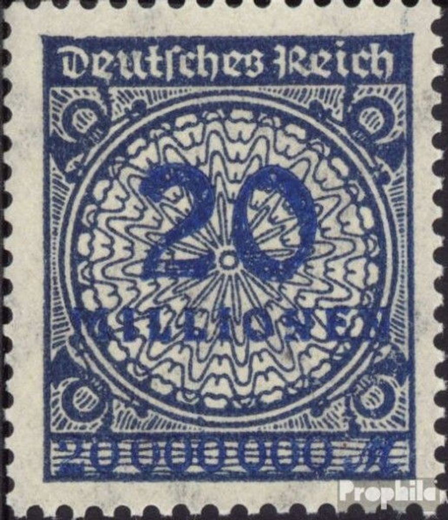 Briefmarken Deutsches Reich 1923 Mi 319A b postfrisch Hochinflation