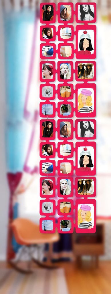 trendfinding Moderner Foto Raumteiler in Pink