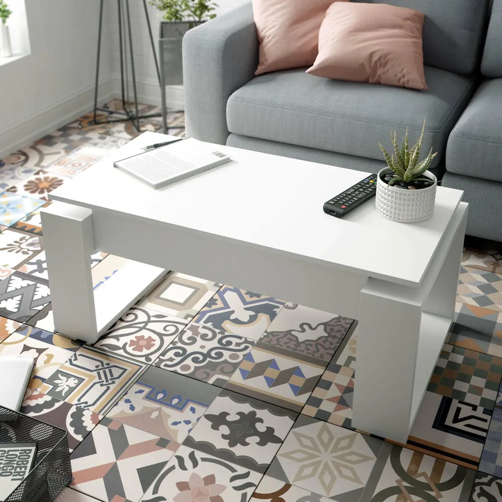 Table Basse Relevable L102 cm Ciara idéale pour Dîner et Télétravail - 2