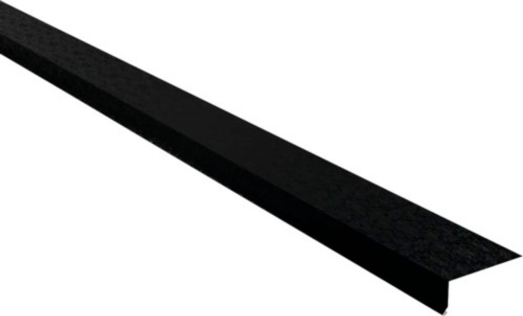 PRECIT Traufblech für Trapezblech Tiefschwarz RAL 9005 Shimoco 80μm 2000 mm x 80 mm x 30 mm x 0,5 mm