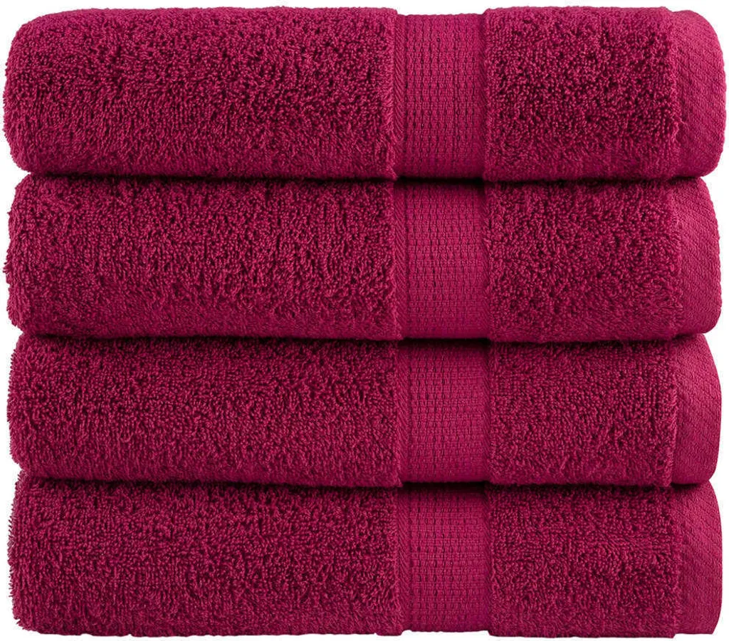 Offerta Set 4 Asciugamani SOLUND 600g/m² 100x150cm Bordeaux | Best Seller