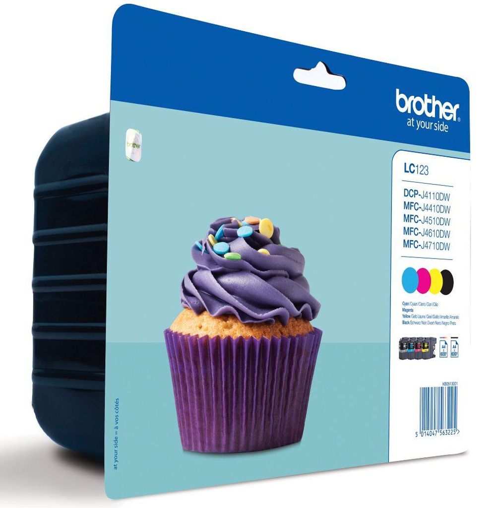 Brother LC-123VALBP, Schwarz, Cyan, Magenta, Gelb, 4 Produktbild 