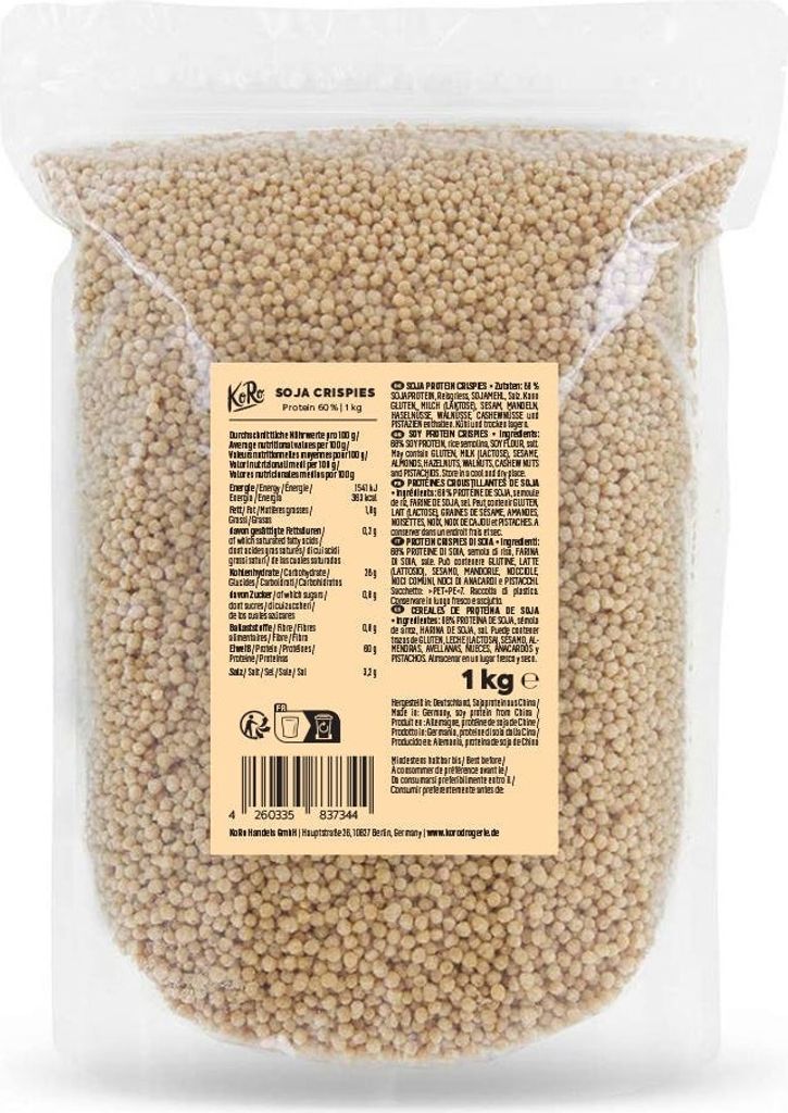 KoRo | Soja Protein Crispies 60 % 1 kg Produktbild 